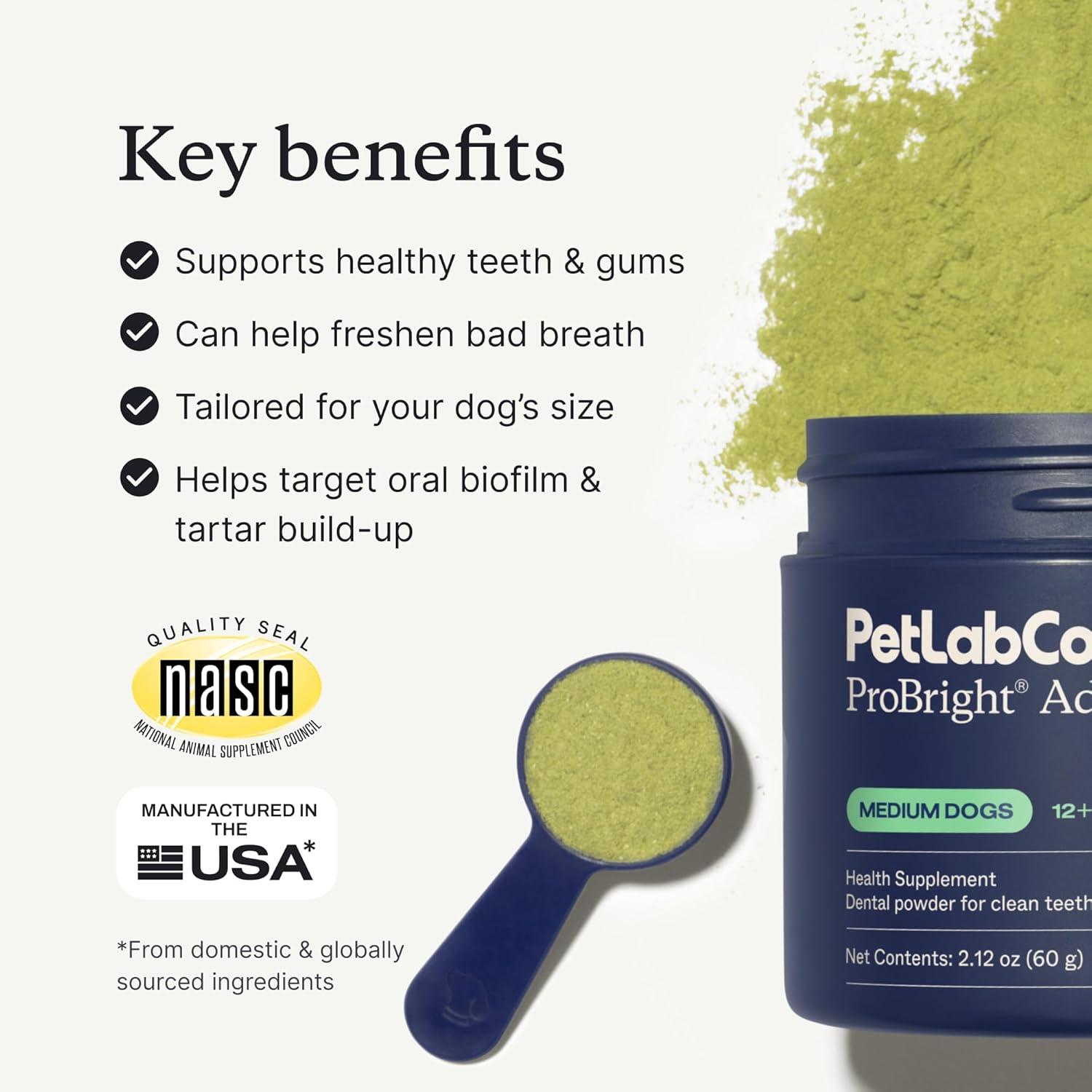imagePetLab Co Itch amp Breath Bundle Dental Powder for Fresh Breath in just 1 Scoop for Medium Dogs amp Salmon Itch Relief Chew Pro Effortless Seasonal Allergy Support