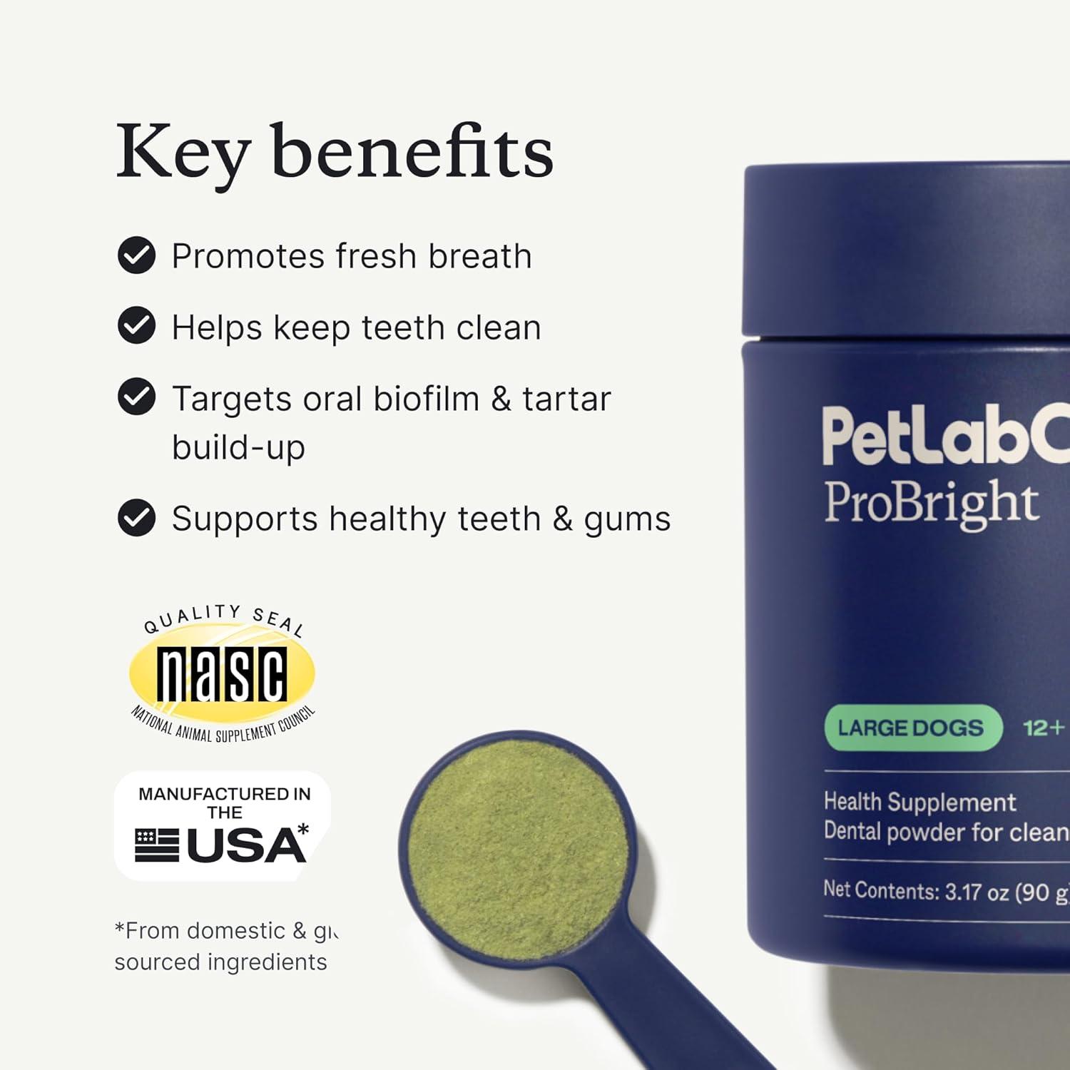 imagePetLab Co Oral Hygiene amp Gut Health Bundle Dental Powder for an Effortless Clean in 1 Scoop for Large Dogs amp Probiotics for Dogs Supporting Gut Health amp Seasonal Allergies
