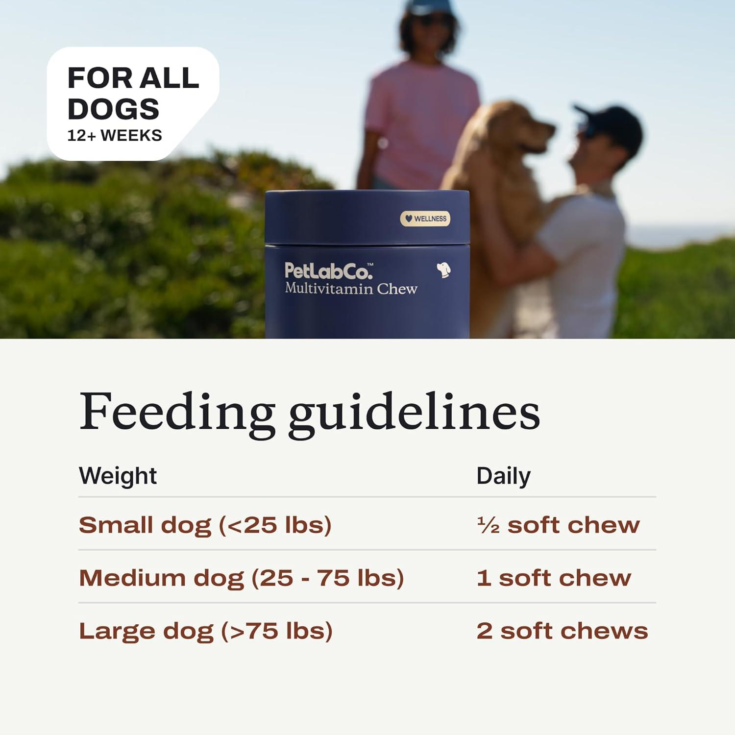 imagePetLab Co 22 in 1 Dog Multivitamin Support Dogs Immune Response Skin Coat Joints amp Overall Health Vitamins A E D B12 Minerals Antioxidants Chewable Pork Flavor Packaging May VaryValue 2Pack