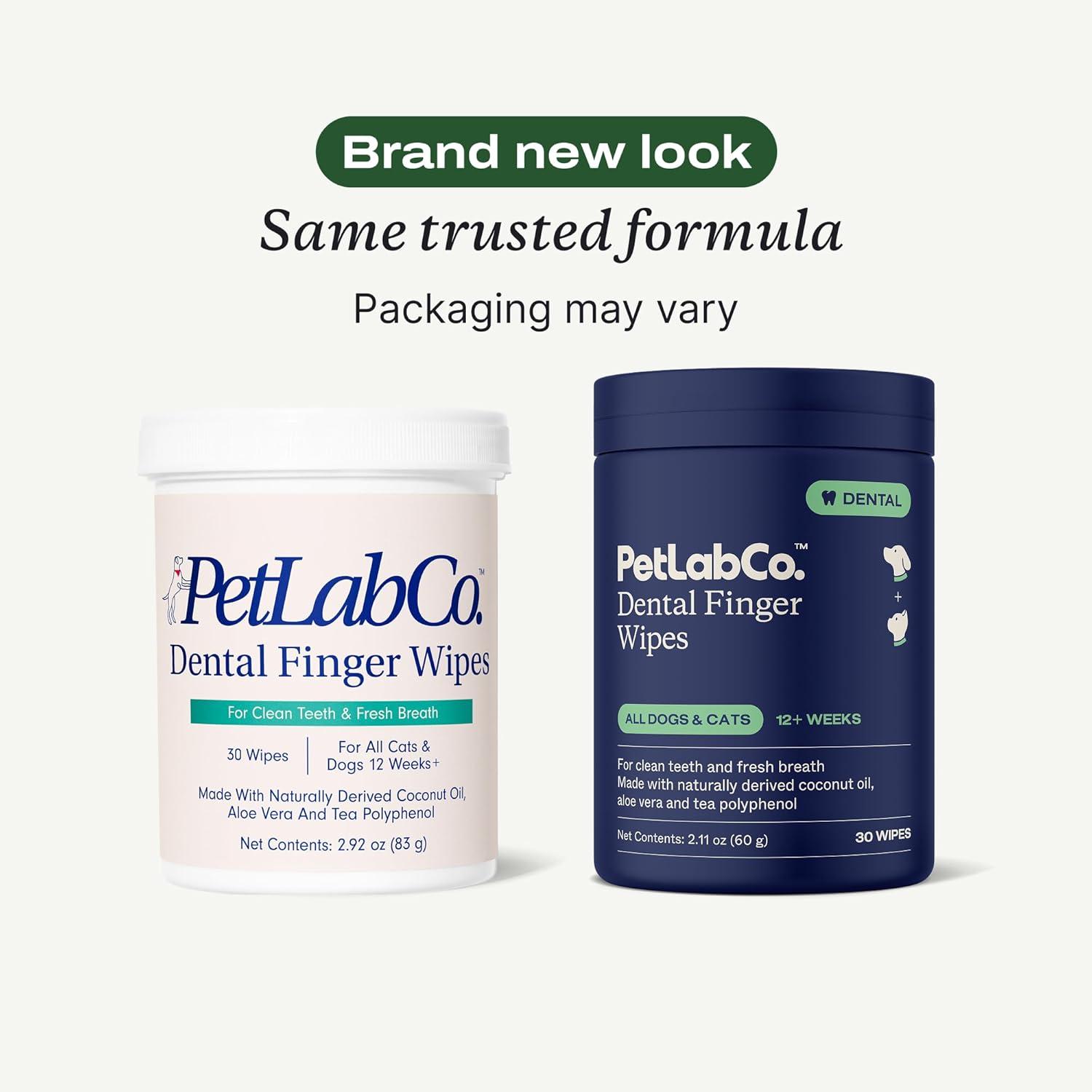 imagePetLab Co Dental Finger Wipes Easy to Use Dog amp Cat Teeth Cleaner Freshens Breath amp Provides A Thorough Clean Supports Overall Oral Hygiene Alcohol amp Fragrance Free Packaging May Vary