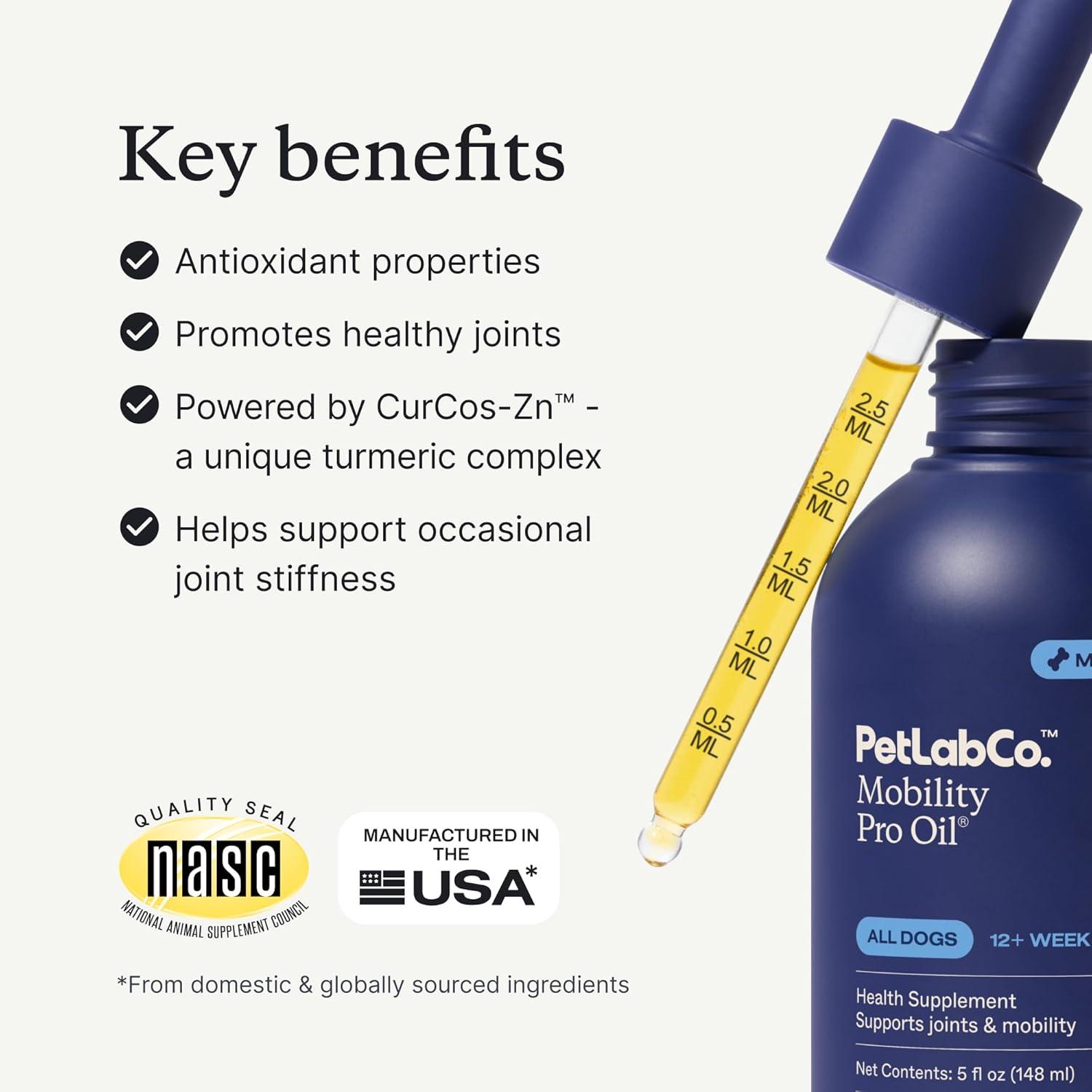 imagePetLab Co Joint amp Mobility Oil for Dogs Mobility Pro Oil Curcumin for Joint Support Promote Healthy Joints amp Flexibility Easy to Use