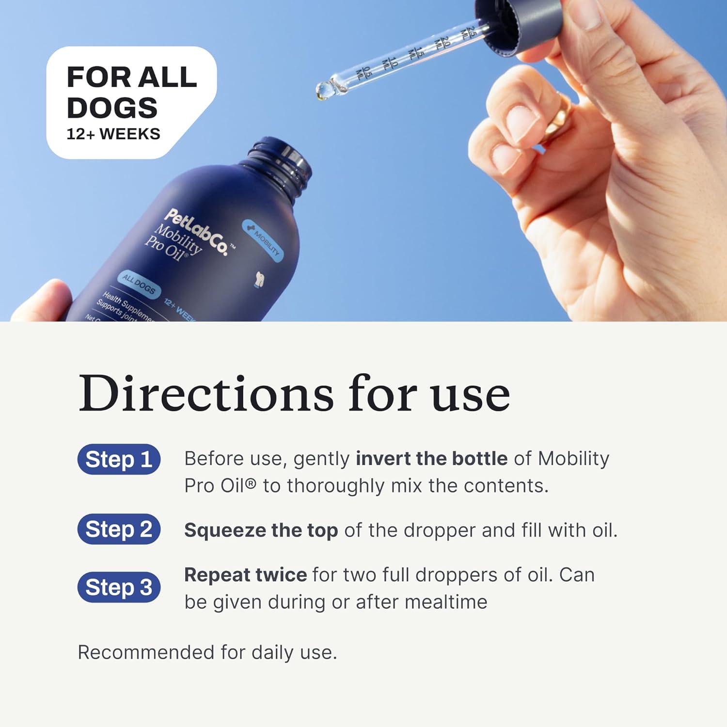 imagePetLab Co Joint amp Mobility Oil for Dogs Mobility Pro Oil Curcumin for Joint Support Promote Healthy Joints amp Flexibility Easy to Use
