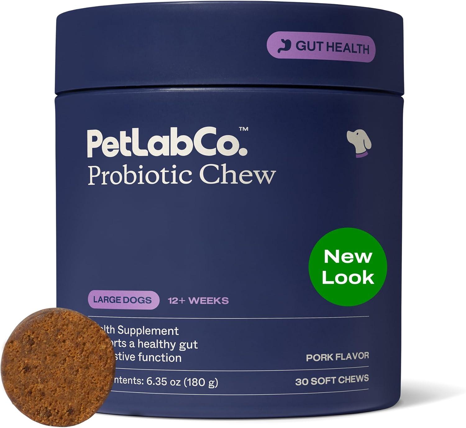 imagePetLab Co Probiotics for Dogs Support Gut Health Occasional Diarrhea Digestive Health Paw Licking amp Seasonal Allergies Pork Flavor 30 Soft Chews Formulated for Small DogsDogs