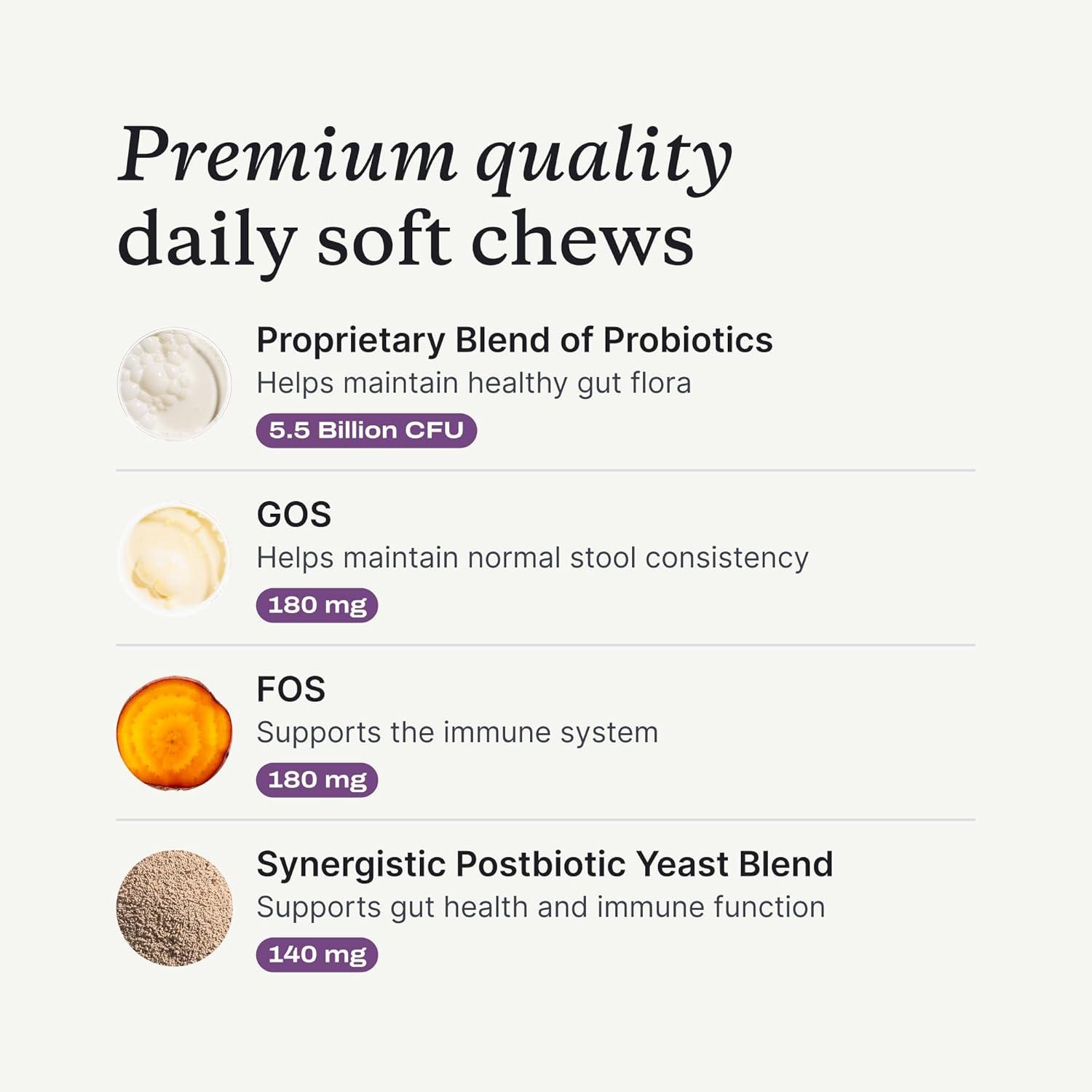 imagePetLab Co Probiotics for Dogs Support Gut Health Occasional Diarrhea Digestive Health Paw Licking amp Seasonal Allergies Pork Flavor 30 Soft Chews Formulated for Small DogsDogs