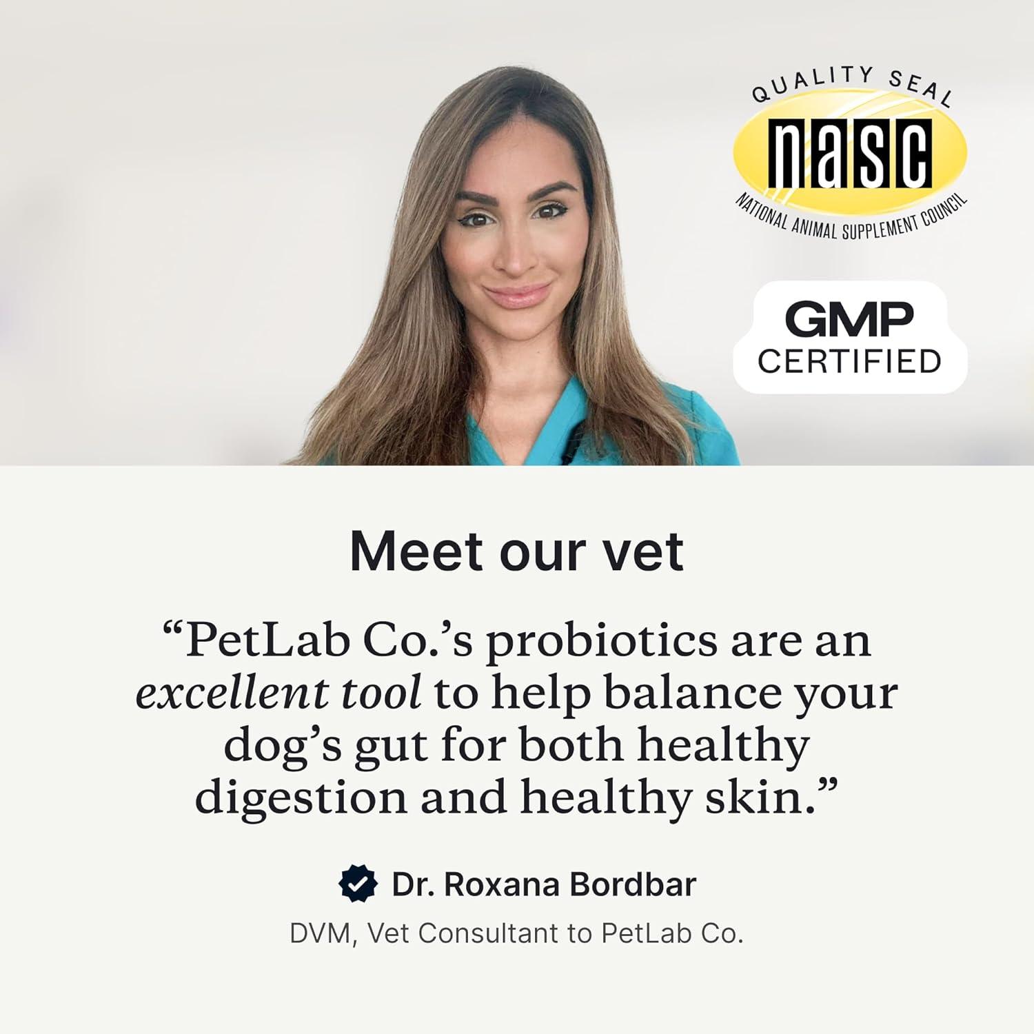 imagePetLab Co Probiotics for Dogs Support Gut Health Occasional Diarrhea Digestive Health amp Seasonal Allergies Pork Flavor 30 Soft Chews Packaging May VarySalmon