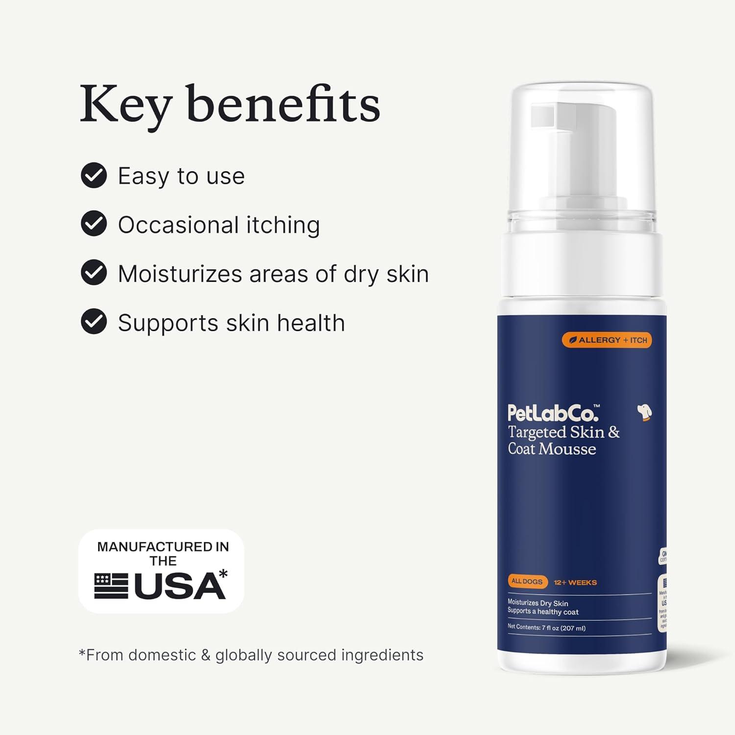imagePetlab Co Itch Relief Mousse Moisturize Deodorize amp Support Dry Skin with This Dry Dog Shampoo Unique QuickDry Formula Delivers Support to Promote Coat Comfort