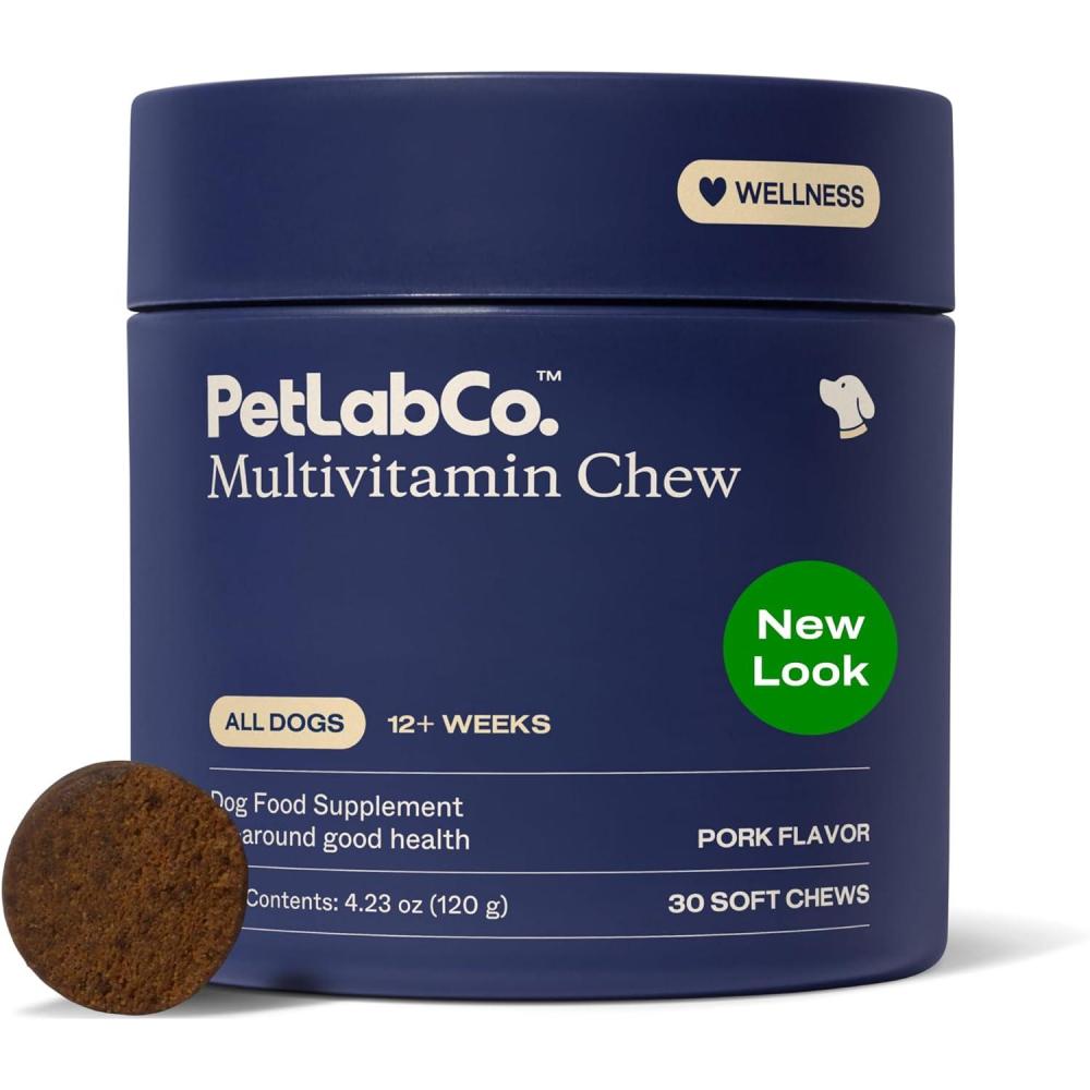 imagePetLab Co 22 in 1 Dog Multivitamin Support Dogs Immune Response Skin Coat Joints amp Overall Health Vitamins A E D B12 Minerals Antioxidants Chewable Pork Flavor Packaging May VarySingle Pack