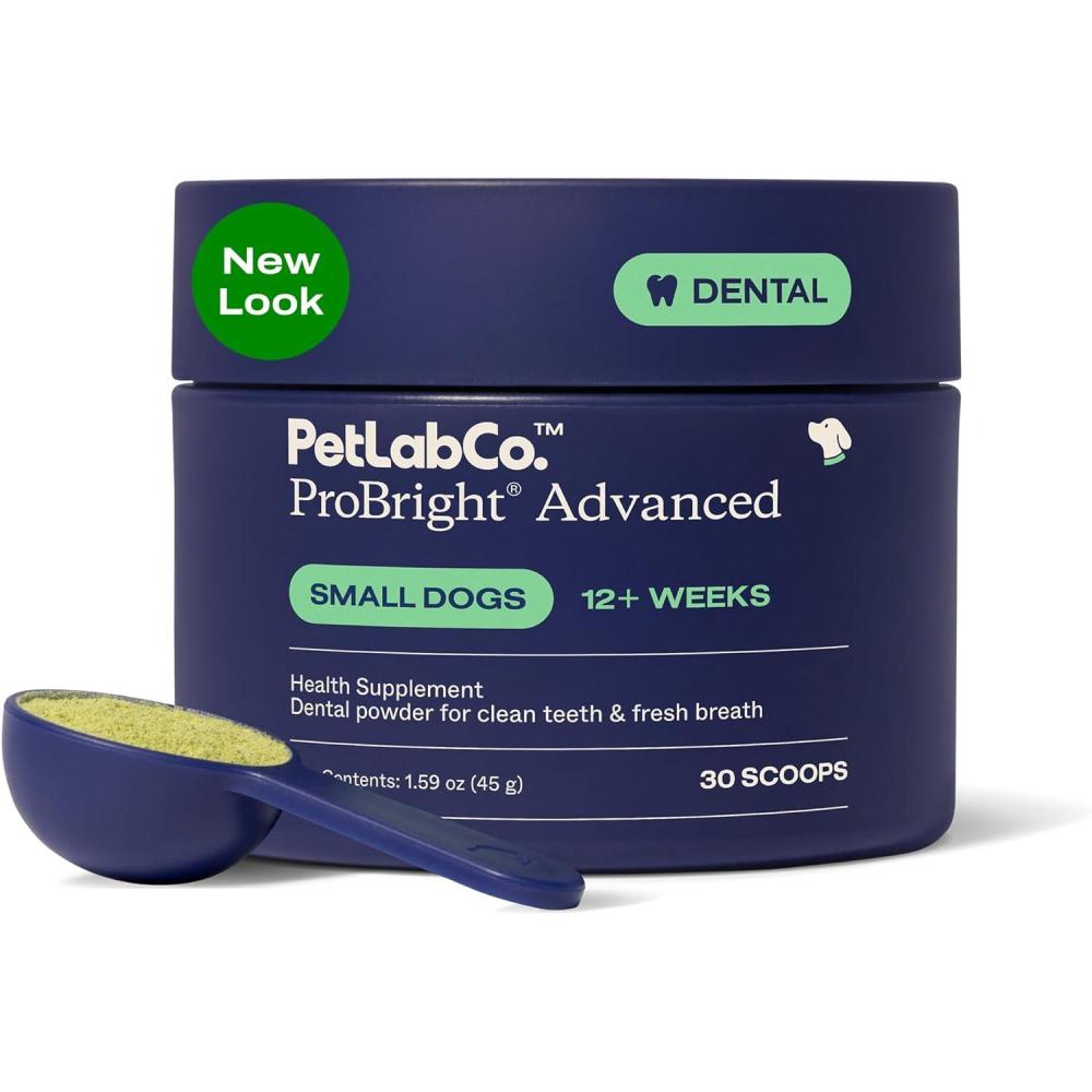 imagePetLab Co ProBright Advanced Dental Powder  Dog Breath Freshener  Teeth Cleaning Made Easy  Targets Tartar amp Bad Breath  Packaging May Vary  Formulated for Small DogsSmall Dogs