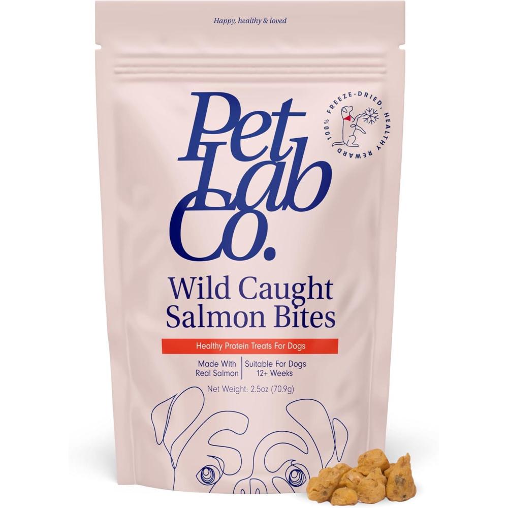 imagePetlab Co Wild Caught Salmon FreezeDried Dog Treats Support Overall Skin Health with Healthy Dog Treats Packed with Beneficial Fatty Acids Vitamins amp Minerals Packaging May VaryWild Caught Salmon