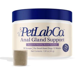 PetLab Co. Anal Gland Support Tailored Powder – Supports Anal Gland Health and Optimizes Stool Consistency – Easy to Use – Helps Target Scooting & Fishy Rears – for Medium Dogs(Small Dogs)