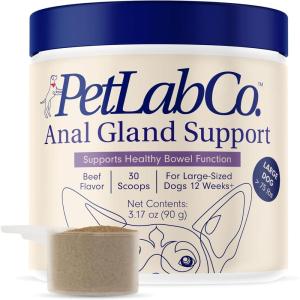 PetLab Co. Anal Gland Support Tailored Powder – Supports Anal Gland Health and Optimizes Stool Consistency – Easy to Use – Helps Target Scooting & Fishy Rears – for Medium Dogs(Large Dogs)