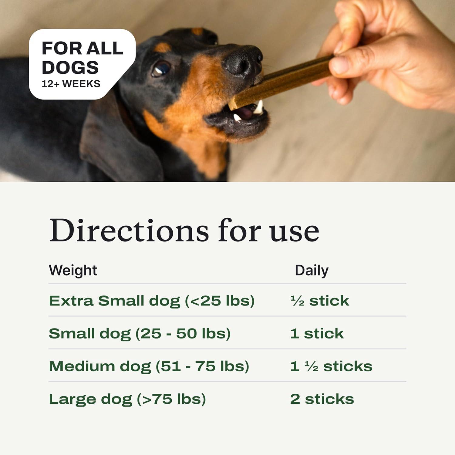 imagePetLab Co Dental Sticks Dog Dental Chews Target Plaque amp Tartar BuildUp at The Source Designed to Maintain Your Dogs Oral Health Keep Breath Fresh and Provide Digestive Help 24 SticksPrebiotic