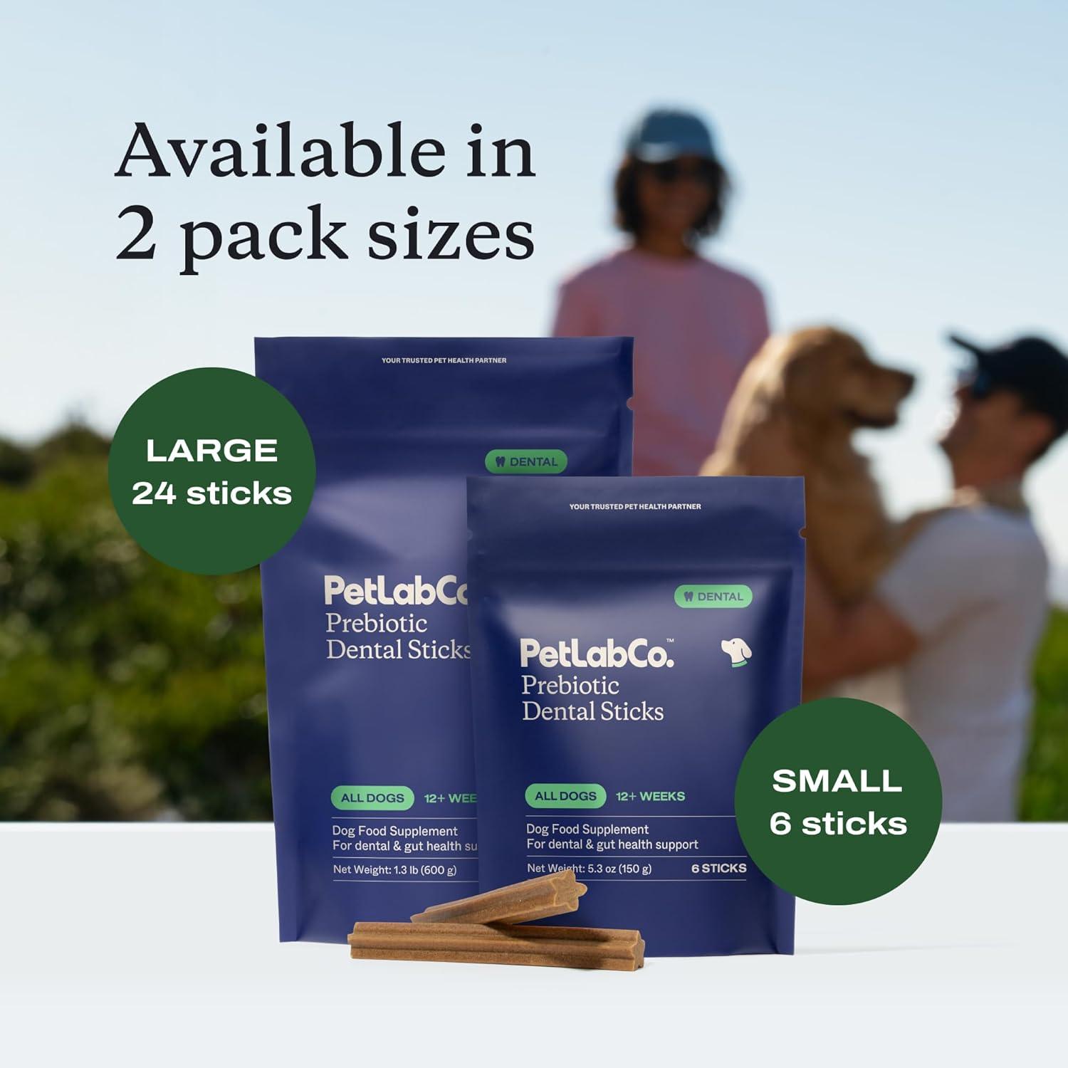 imagePetLab Co Dental Sticks Dog Dental Chews Target Plaque amp Tartar BuildUp at The Source Designed to Maintain Your Dogs Oral Health Keep Breath Fresh and Provide Digestive Help 24 SticksPrebiotic