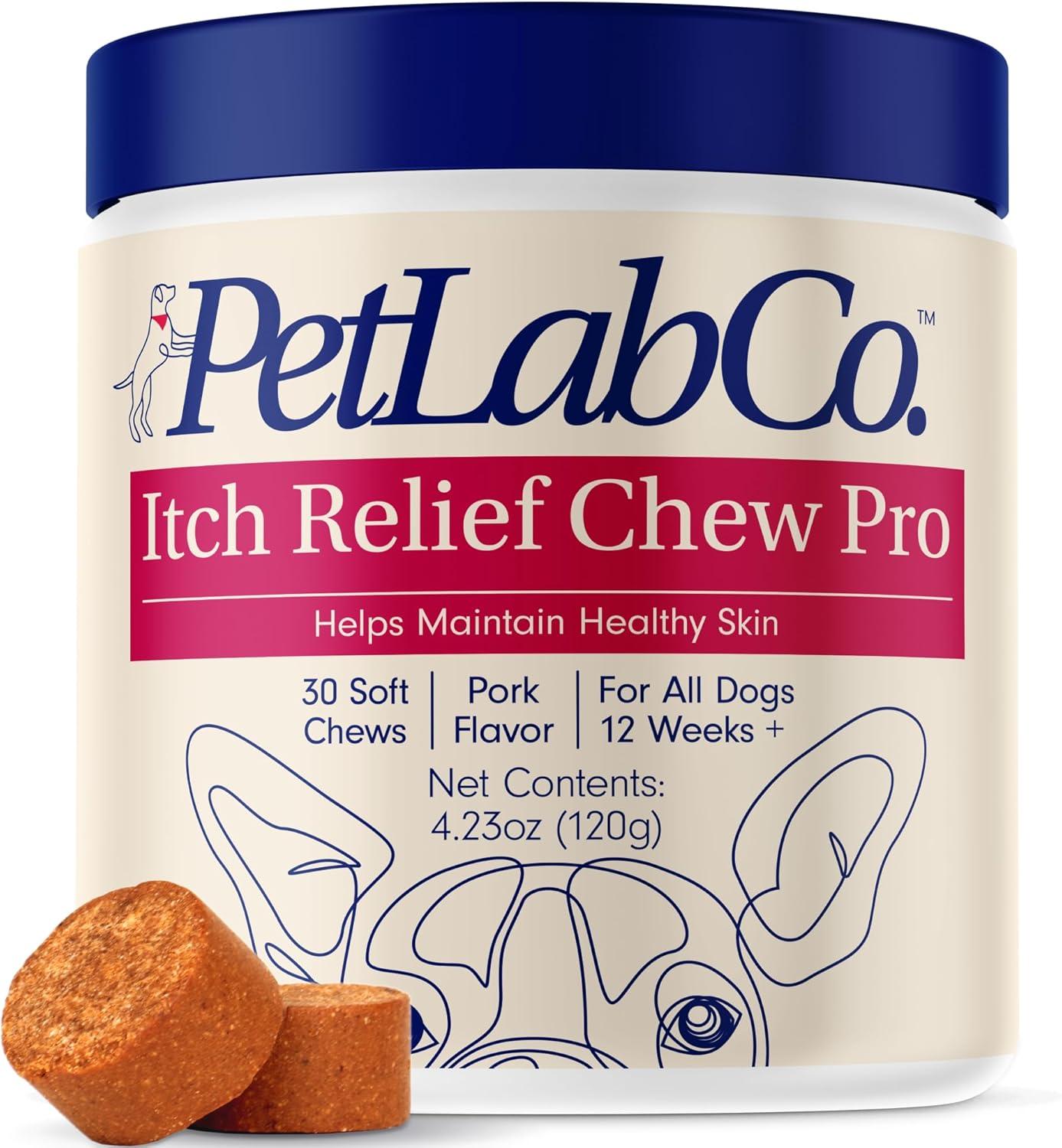 imagePetLab Co Itch Relief Chew Pro Itch Relief Chews for Dogs Omega 3 for Dogs Itch Supplement Packed with Beneficial Fatty Acids for Healthy Skin Seasonal Allergies Support Packaging May VaryPork