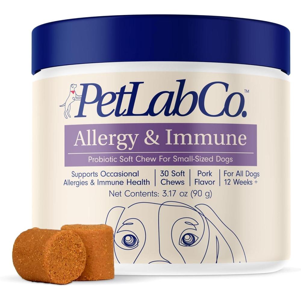 imagePetLab Co Allergy amp Immune Daily Probiotics for Dogs Supports Yeast Production Seasonal Allergies Intermittent Itchiness Gut amp Digestive Health 30 Chews for Small Dogs Packaging May VarySmall Dogs