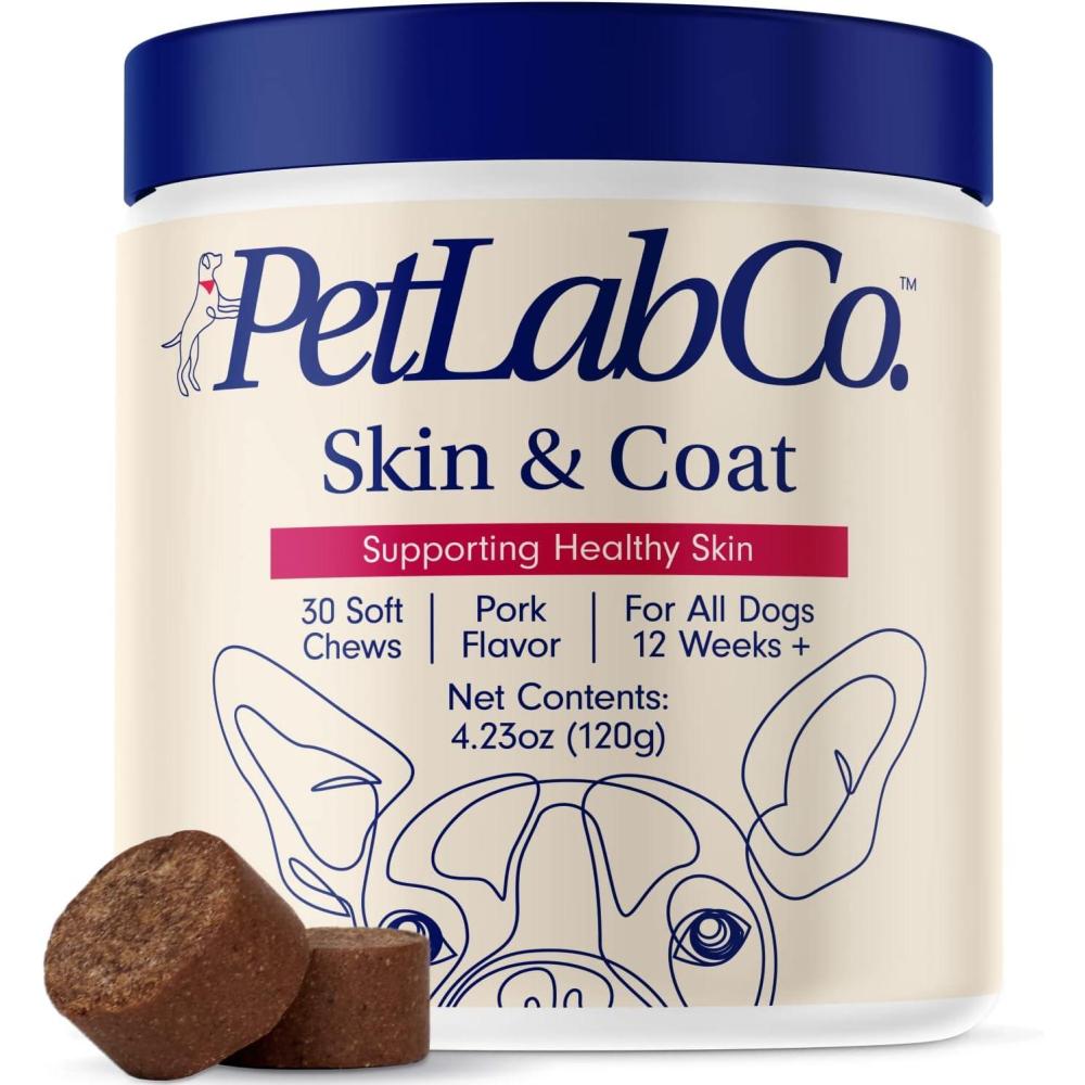 imagePetLab Co Skin amp Coat Chew  Optimize Scalp and Fur Condition with a Tasty Dog Chew Packed with Beneficial Fatty Acids Vitamins and Apple Cider Vinegar  Packaging May Vary