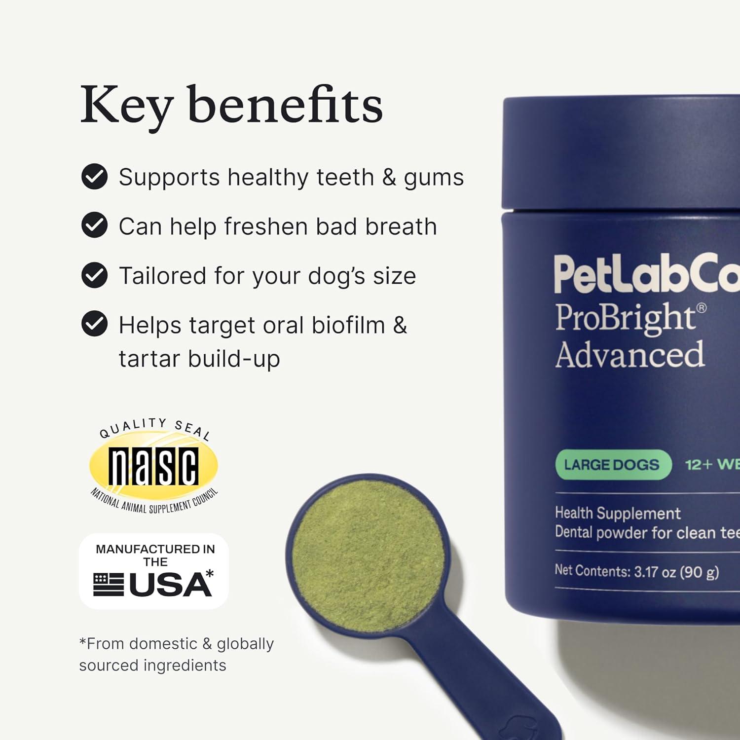 imagePetLab Co Clean Teeth Bundle Dental Powder for an Effortless Deep Clean in 1 Scoop for Large Dogs amp Dental Chew for Delicious Dog Dental Care Easy to Use Innovative Formulas