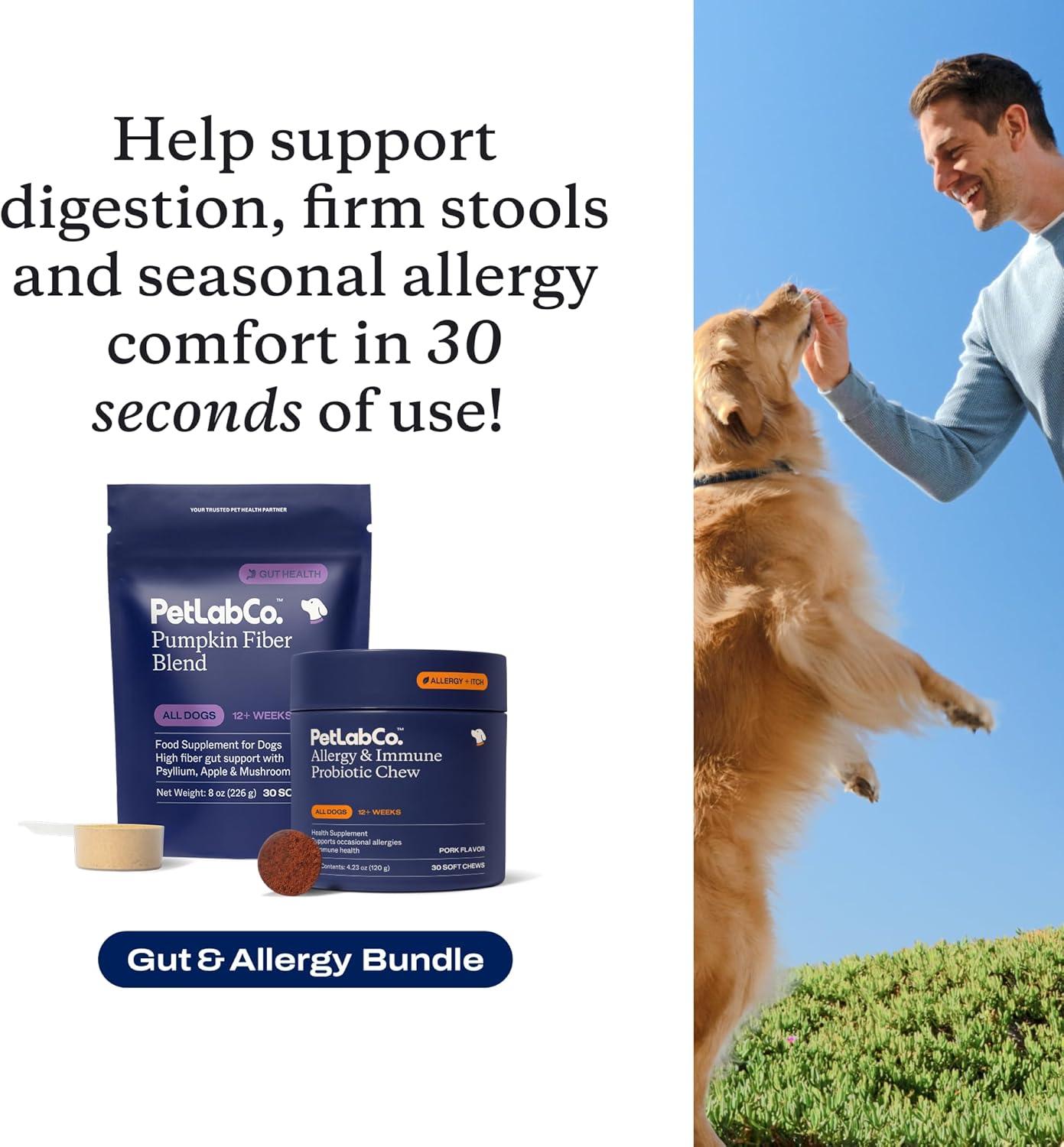 imagePetLab Co Gut amp Allergy Bundle Pumpkin Powder Blend for Firm Stools amp Healthy Digestion amp AllergyampImmune Probiotic Soft Chews to Support Immune Response
