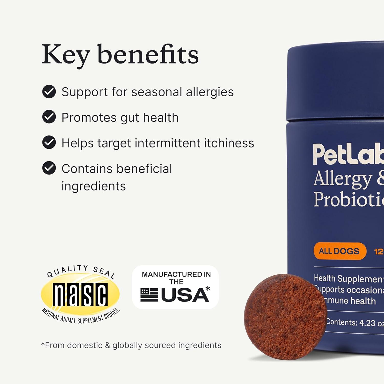 imagePetLab Co Seasonal Allergy Support amp Dental Care in One Routine Allergy amp Immune Chews ProBright Dental Powder for Total Wellness Inside amp Out Medium Sized Dogs