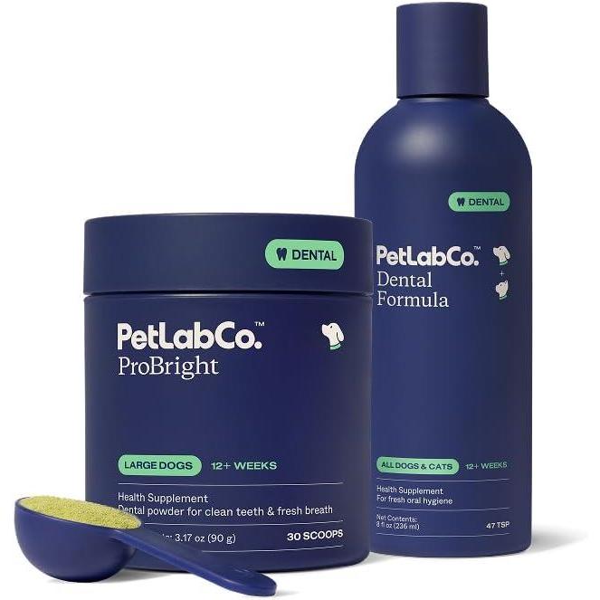 imagePetLab Co  Fresh Breath Bundle Dental Powder for an Effortless Deep Clean in 1 Scoop for Large Dogs amp Dog Mouthwash to Support Overall Oral Hygiene  Easy to Use  Innovative Formulas