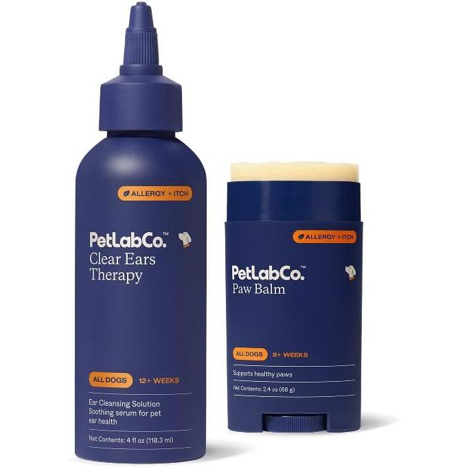 imagePetLab Co  Paw amp Ear Bundle Support Ear Hygiene amp Health With Our Dog Ear Drops Expertly Formulated For Moisturized Healthy Ears 4 Ounces amp Dog Paw Balm To Support amp Moisturize Dry Paws 24 Ounce